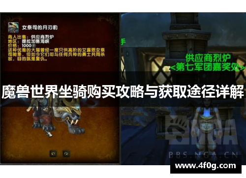 魔兽世界坐骑购买攻略与获取途径详解